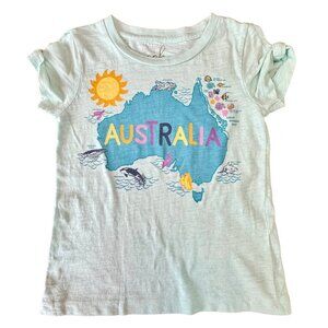 PEEK Australia T-Shirt Girls 3 3T Protect Our Sea Life Barrier Reef Blue Tee
